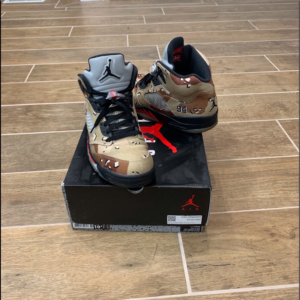 Jordan 5 Retro Supreme Desert Camo